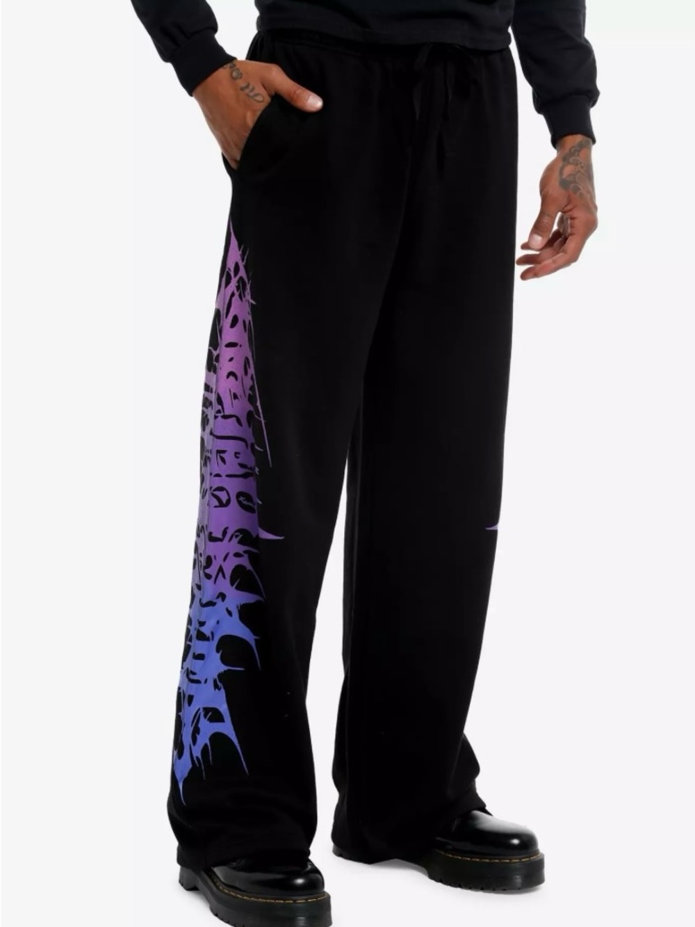 Cyber Sigil Purple Gradient Lounge Pants Size Large Hot Topic